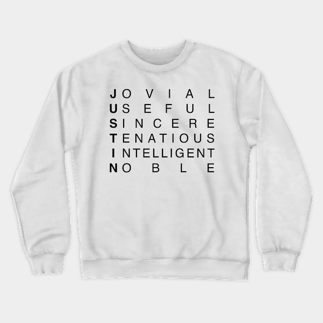 JUSTIN Crewneck Sweatshirt by Print It Like its Hot